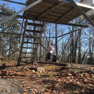 Relaxing at summit