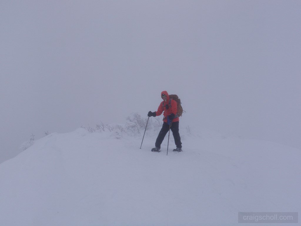 Gothics summit on a very windy day